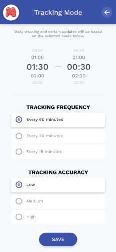 C - TRACKING SETTINGS - TIME AND FREQUENCY – 1